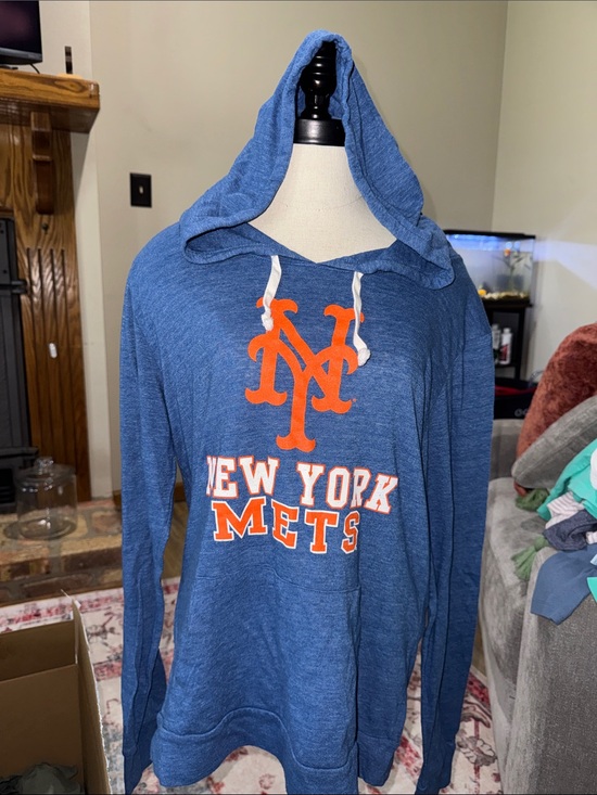 New Era Tops - New Era New York Mets Blue Pullover Hoodie